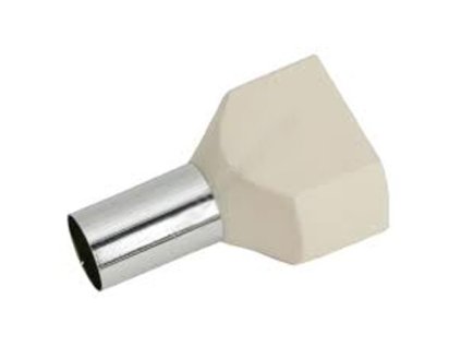 Lisovacia dutinka - 18 2424 - izolovaná 2 x 16/14 mm - biela (100 ks)
