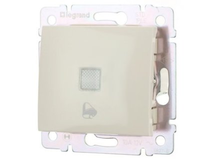 Valena - 774115 - Tlačidlo s orientačným osvetlením 230V piktogram zvončeka - Béžová