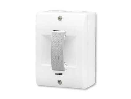 Trojfázový spínač ABB Pressto 400V 25A IP55 biely s šedou klapkou