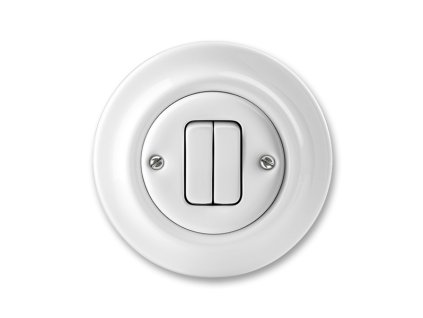 Decento - 3559K-C87345 - Ovládač 1/0+1/0 - biela