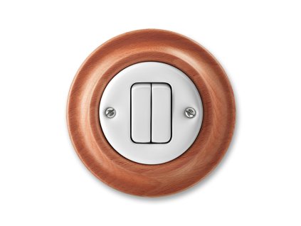 Decento - 3559K-C87345 52 - Ovládač 1/0+1/0 - biela/čerešňa