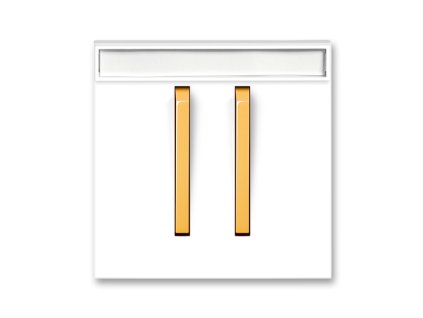 Neo - 3559M-A00615 43 - Kryt spínača spopisovým poľom 5, 6+6/0, 6+6 - biela/ľad oranžová