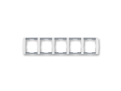 Element - 3901E-A00150 04 - Rámček päťnásobný, vodorovný - biela/ľadová šedá
