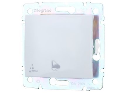Valena - 770099 - Tlačidlo so symbolom zvončeka - IP44 - Biela