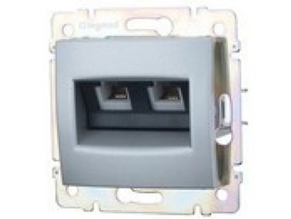 Valena - 770243 - Dátová zásuvka 2xRJ45 UTP Cat.6 - Hliník