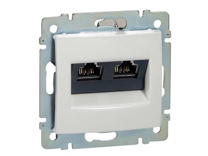 Valena - 774233 - Dátová zásuvka 2xRJ45 FTP Cat.6 - Biela