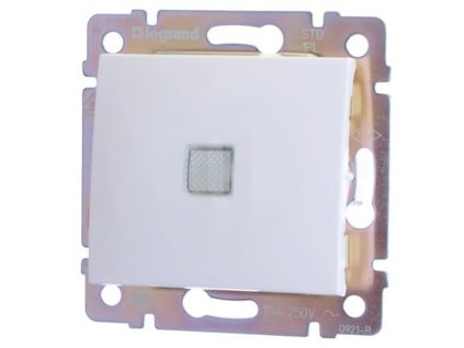 Valena - 774448 - Krížový prepínač č. 7 s orientačným osvetlením - Biela
