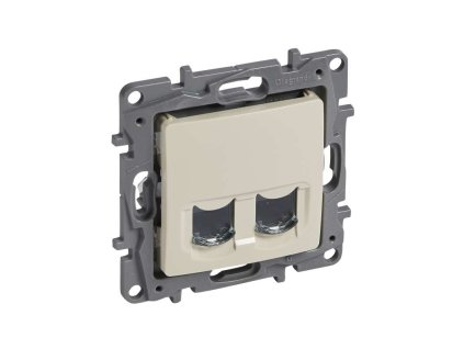 Niloé - 664874 - zásuvka dátová 2XRJ45 CAT.6 UTP - béžová