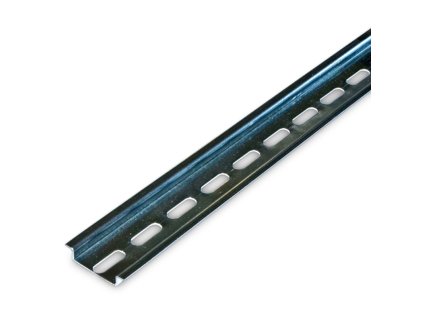 Lišta DIN/TS35 perforovaná - pozinkovaná, 300x7,5mm - DIN35/0,3P