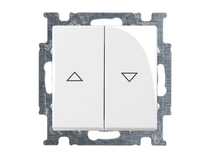 basic55 - 1012-0-2140 - spínač žalúziový jednopólový s krytom - biela
