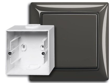 basic55 - 1799-0-0965 - krabica prístrojová jednonásobná - grafitová šedá