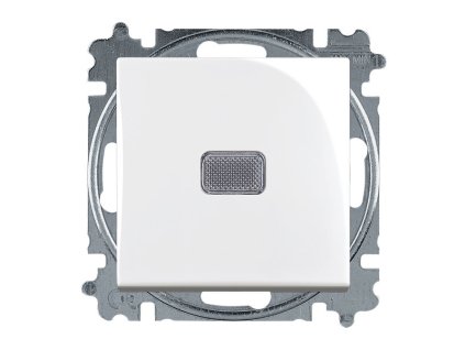 basic55 - 3521B-A8634694 - ovládač prepínací s krytom, s priezorom - biela