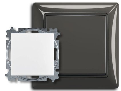 basic55 - 3521B-A9134595 - ovládač zapínací s krytom - (radenie:1/0) - grafitová šedá