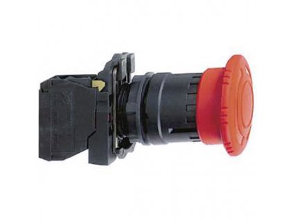 Kompletný núdzový vypínač XB5AS8445 - červený (priemer 40mm) - vypínací a zapínací kontakt