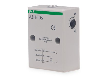 Hermetický súmrakový spínač so vstavaným čidlom 230 V AC, 16 A - AZH-106