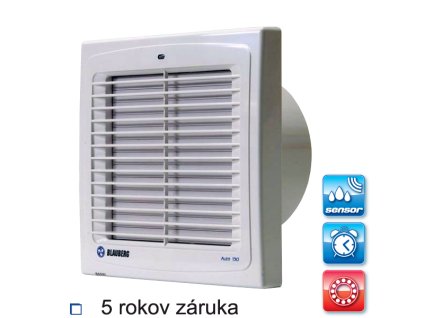 Blauberg Auto 100 H s hygrostatom, časovačom a automatickou žalúziou