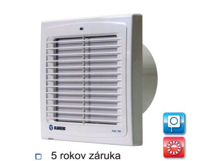 Blauberg Auto 100 S s ťahovým vypínačom a automatickou žalúziou