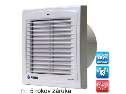 Blauberg Auto 125 H s hygrostatom, časovačom a automatickou žalúziou