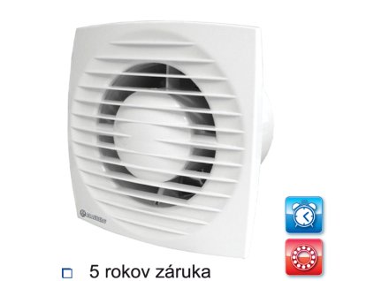 Axiálny ventilátor Blauberg Bravo 125 T s časovačom a vysokým výkonom