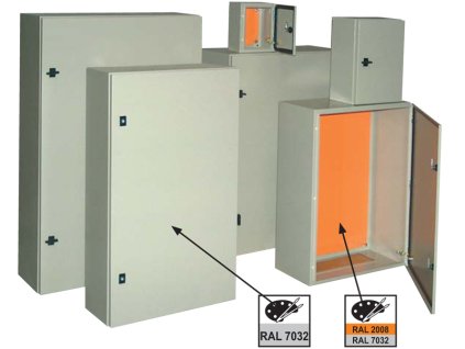 Tracon TFE504020 oceľoplechová rozvodnica 500x400x200mm sivá IP55 so zväčšenou hĺbkou