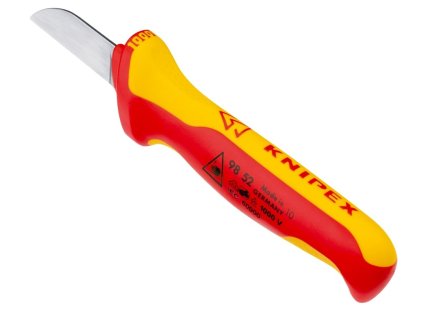 Kábelový nôž Knipex 98 52 VDE s rovnou čepeľou a ochrannou krytkou