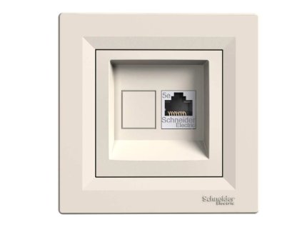Asfora EPH5000123 - zásuvka dátová 1xRJ45 - Cat.5e STP - krémová
