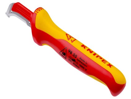 Odplášťovací nôž Knipex 98 55 VDE s ochrannou pätkou na čepeli