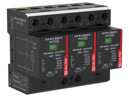 Zvodič bleskových prúdov a prepätia - FLP-B+C MAXI VS/3