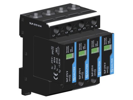 Štvorpólová prepäťová ochrana Saltek SLP-275 V/4 typ 2 pre sieť TN-S s vymeniteľnými modul
