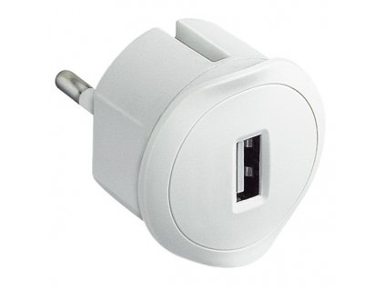 Adaptér - USB nabíjačka do zásuvky biela - 050680