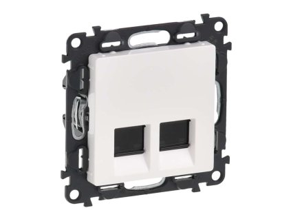 Biela dvojitá dátová zásuvka 2x RJ45 Cat.5e UTP Legrand Valena Life