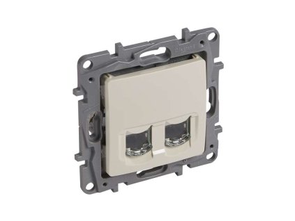 Niloé - 664876 - zásuvka dátová 2XRJ45 CAT.6 STP - béžová