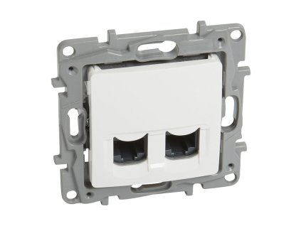 Niloé - 764574 - zásuvka dátová 2XRJ45 CAT.6 UTP - biela