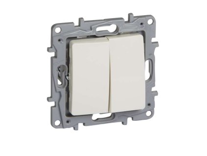 Niloé - 764609 - striedavý prepínač č. 6 + tlačidlo NO-NC - béžová