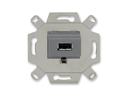 ABB - 0230-0-0420 - Zásuvka komunikačná priama, 1xUSB, šedá