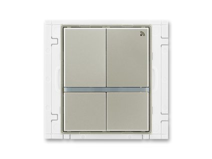 Time - 3299E-A11908 32 - Vysielač RF, kryt, nástenný, 4-tlač. - starostrieborná