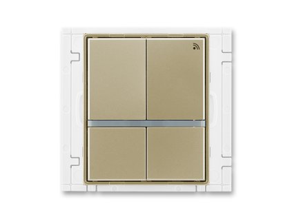 Time - 3299E-A11908 33 - Vysielač RF, kryt, nástenný, 4-tlač. - šampanská