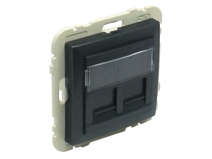 LOGUS90 - 90442 SPM - Kryt dvojitej dát. zás (pre RJ45), čierna
