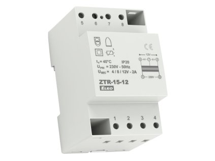 Zvončekový transformátor, 4V AC 5VA, 8V AC 10VA, 12V AC 15VA