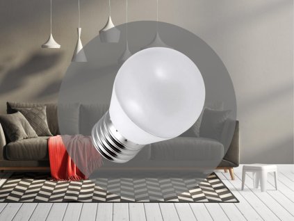 LED žiarovka 5W - G45 / E27 / SMD / 6500K - ZLS807