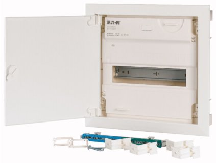 Rozvodnica plast-plech KLV-12UPS-F 12+2M zapustená IP30 plechové dvere