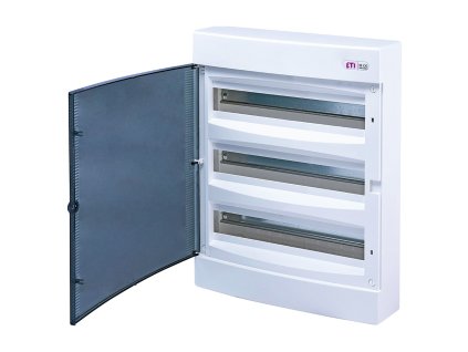 Rozvodnica na omietku ETI DIDO-E ECT54PT s priehľadnými dvierkami a svorkovnicami 2x26