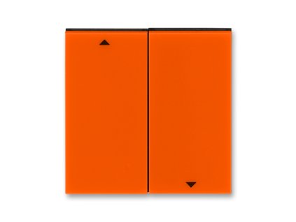 Levit - 3559H-A00662 66 - Kryt spínača delený s potlačou 1/0+1/9 - oranžová/dymová čierna