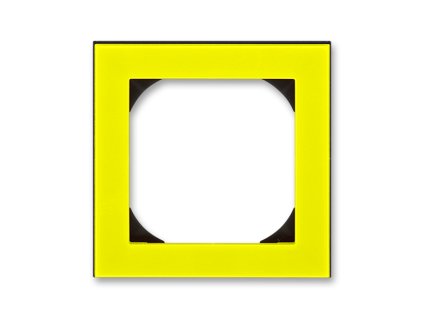 Levit - 3901H-A05510 64 - Rámček jednonásobný s otvorom 55x55 - žltá/dymová čierna