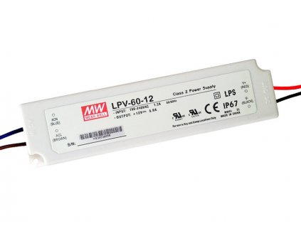 Napájací zdroj pre LED 12V 60W 5,0A IP67 - LPV-60-12