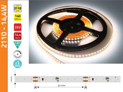 LED pás profi 2110 SMD 14,4W/m-CW-24V