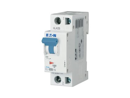 Istič Eaton PL7 B20 1+N pólový 20A 10kA na DIN lištu