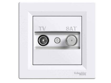 Asfora EPH3400121 - zásuvka anténna TV-SAT koncová - 1 dB - biela