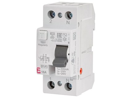 Prúdový chránič EFI-P2 - 2Pól/16A/300mA/AC/10kA - 002061230