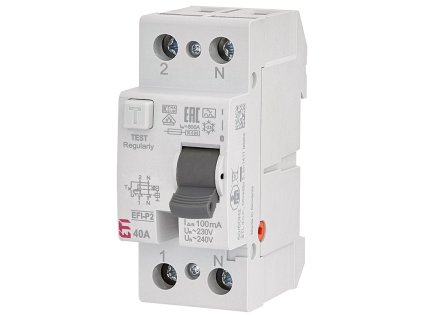 Prúdový chránič EFI-P2 - 2Pól/40A/100mA/A/10kA - 002061122